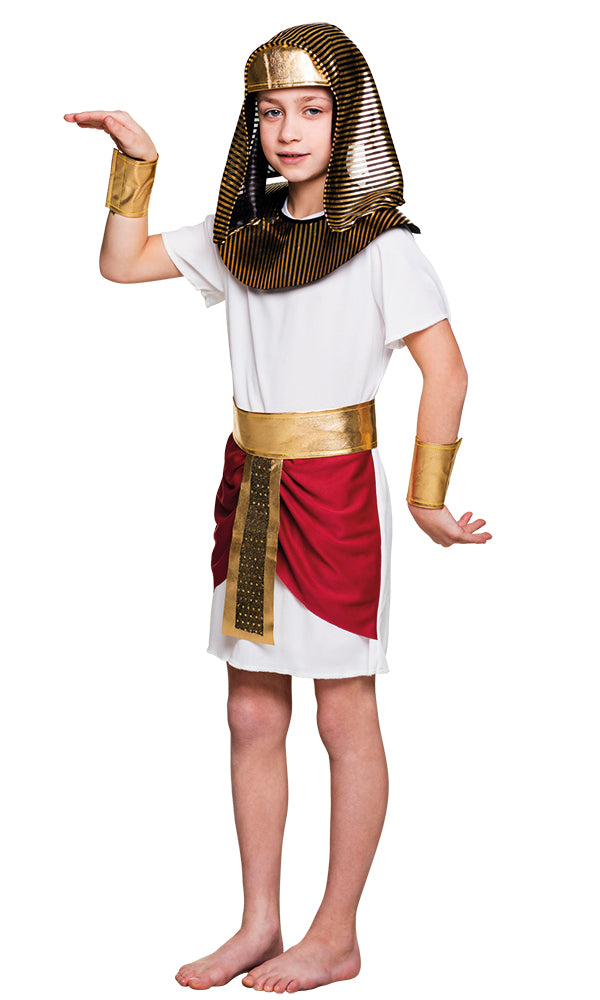 Boys Pharaoh Tutankhamun Fancy Dress Egyptian Emperor Costume