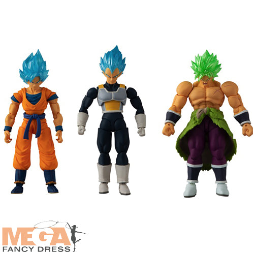 Dragon Ball Action Figure Triple Pack - Broly, Vegeta & Goku