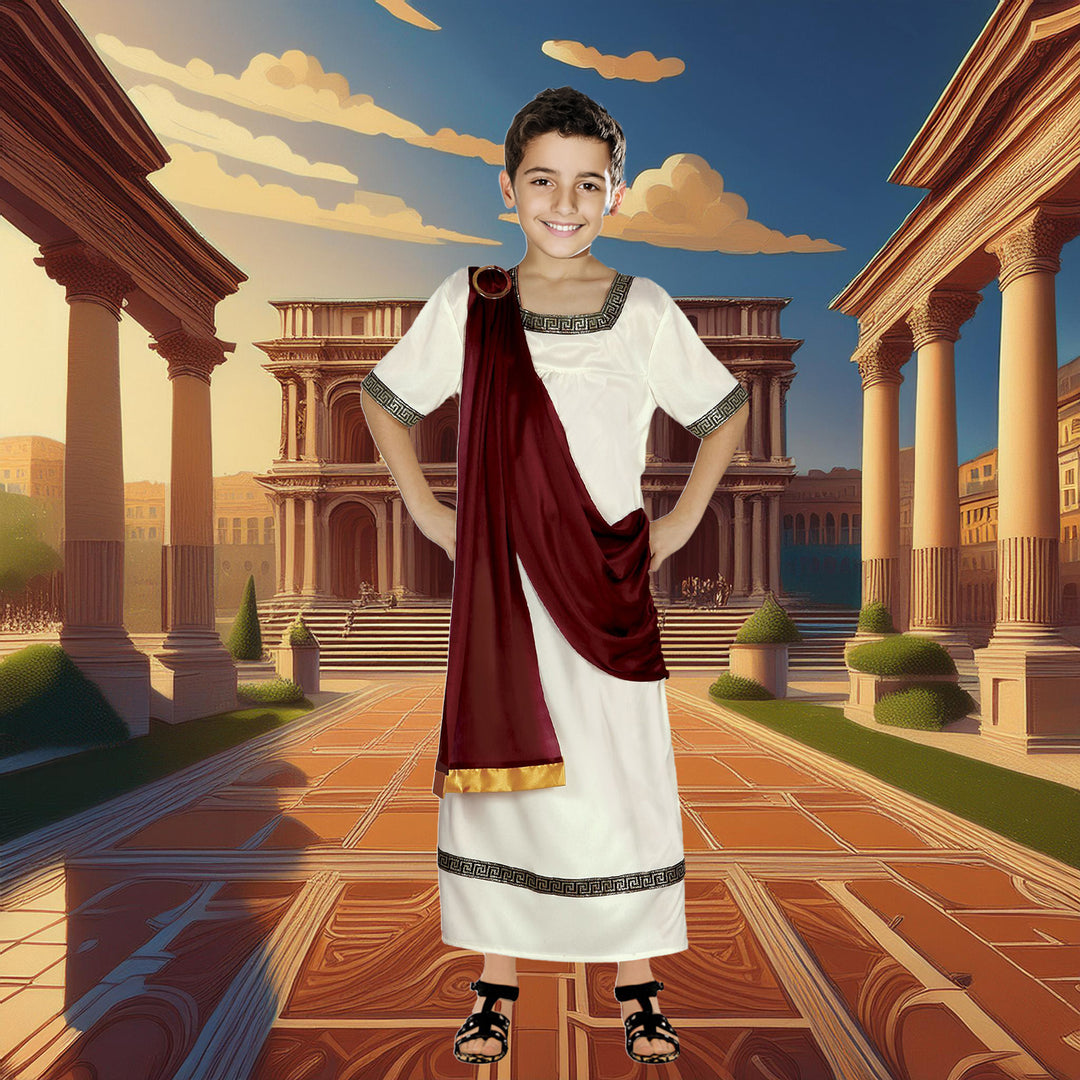 Boys Roman Caesar Emperor King Greek Toga Fancy Dress