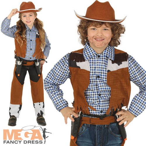 Kids Wild Western Cowboy Cowgirl World Book Day Costume