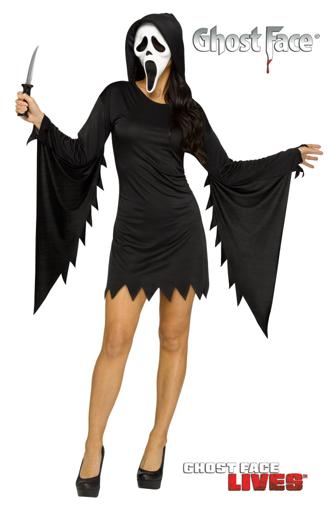 Officially Licensed Women's Scream GhostFace Glamour Halloween Fancy Dress Costume