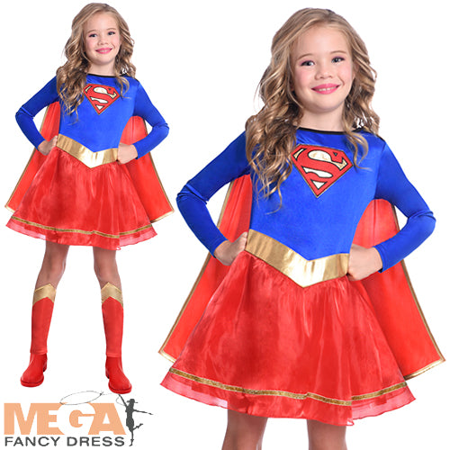 Licensed Girls Classic Supergirl Costume