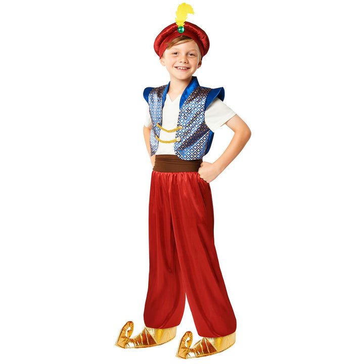 Boys Aladdin Arabian Prince Fancy Dress Costume