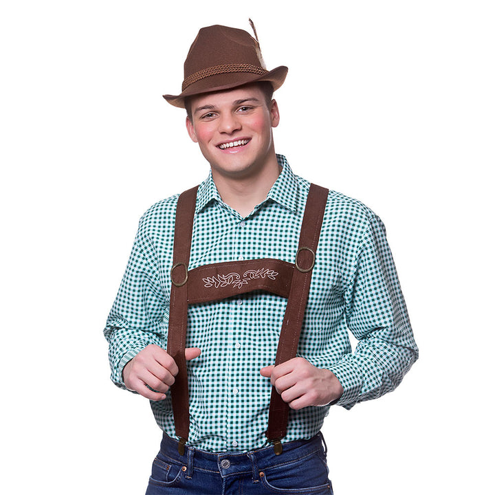 Mens Oktoberfest Braces Fancy Dress German Beer Costume Accessory