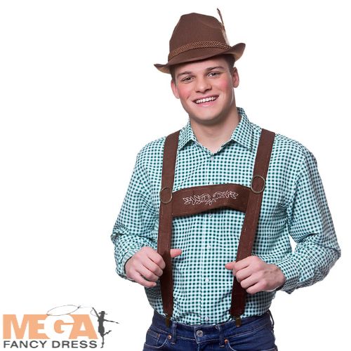 Mens Oktoberfest Braces Fancy Dress German Beer Costume Accessory