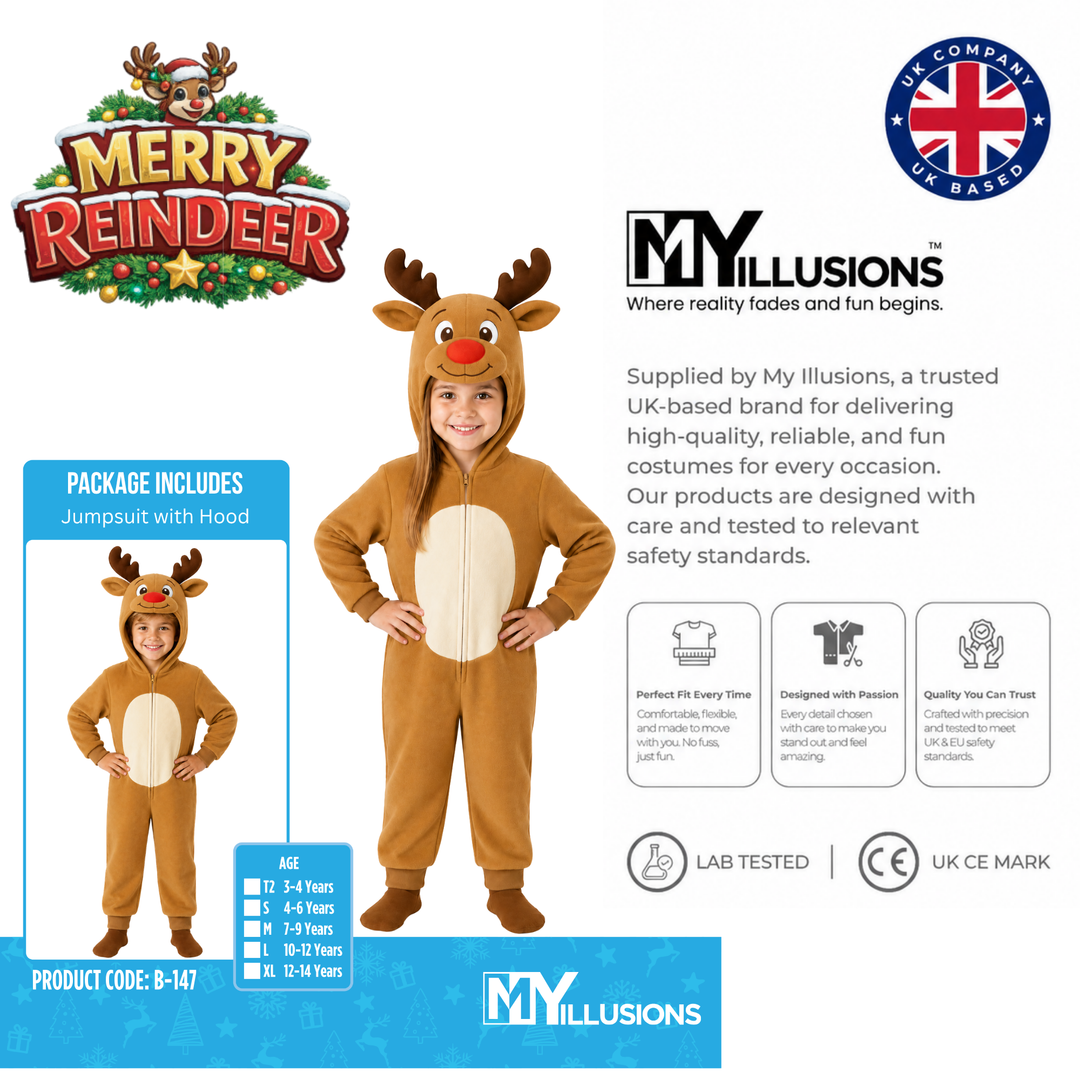 Kids Reindeer Christmas Nativity Animal Costume