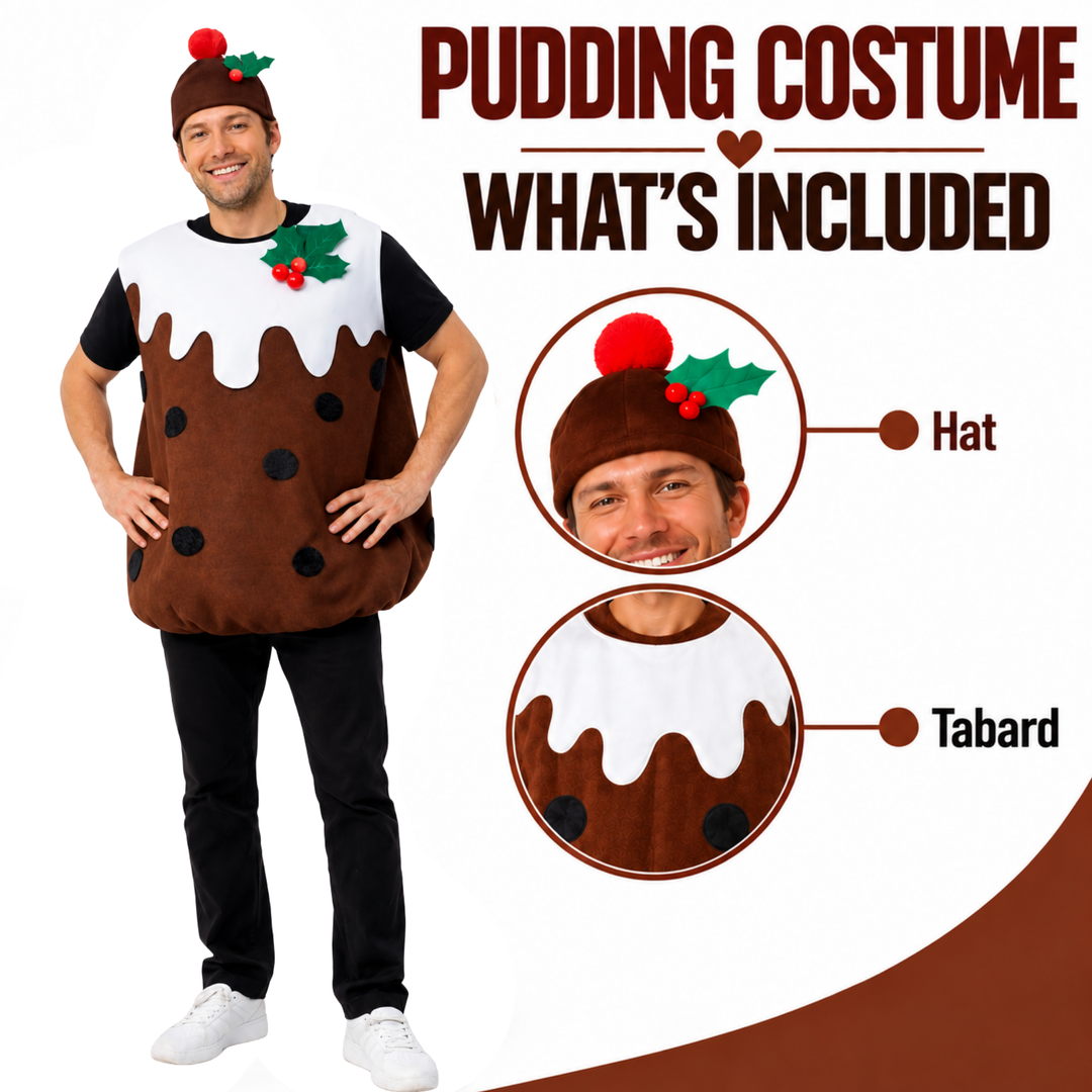 Adults Christmas Pudding Fancy Dress Costume