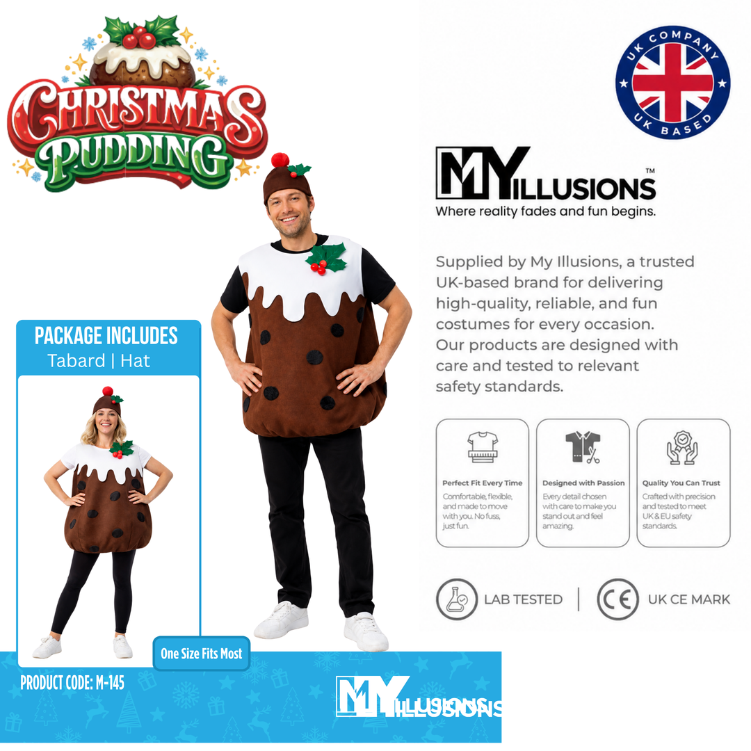 Adults Christmas Pudding Fancy Dress Costume