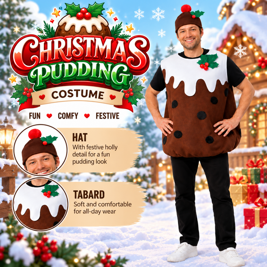 Adults Christmas Pudding Fancy Dress Costume