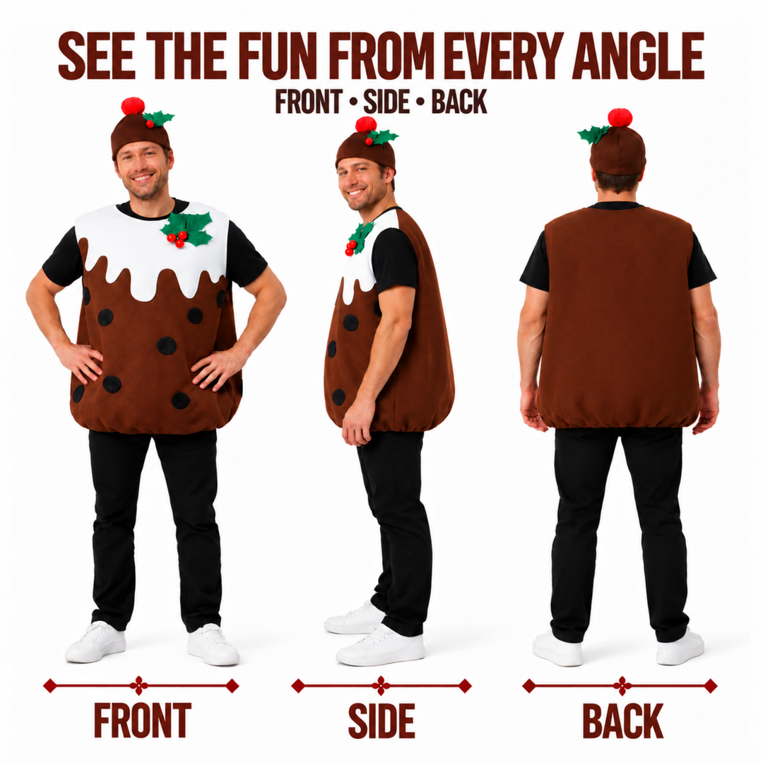 Adults Christmas Pudding Fancy Dress Costume