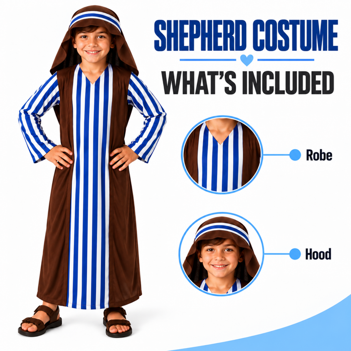 Boys Joseph Kids Nativity Fancy Dress Costume