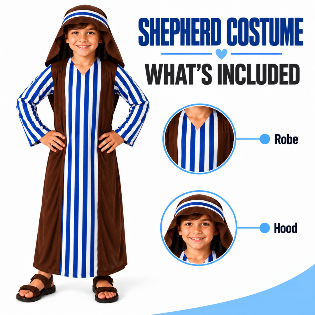 Boys Joseph Kids Nativity Fancy Dress Costume