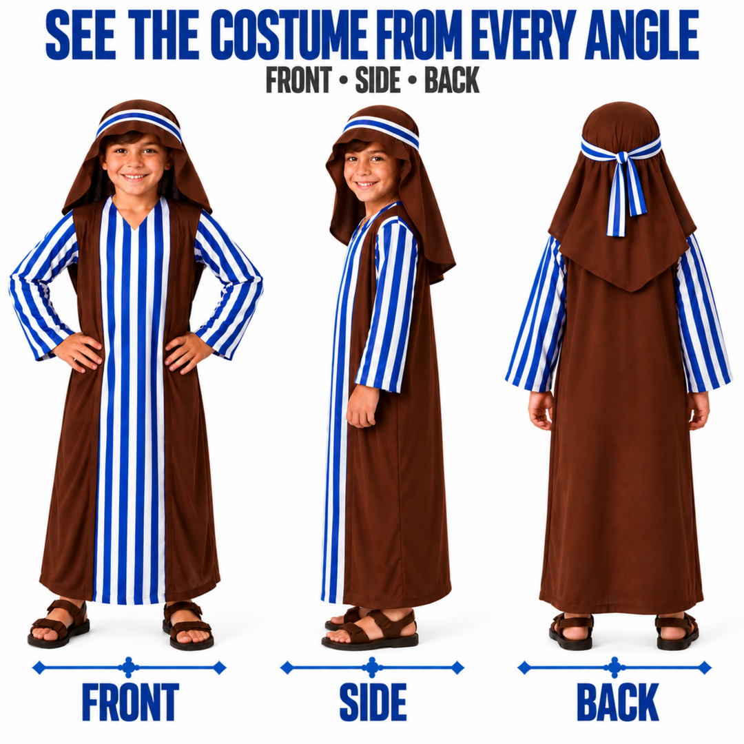 Boys Joseph Kids Nativity Fancy Dress Costume