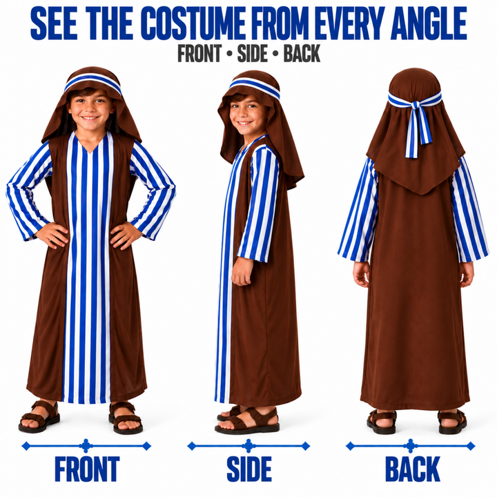 Boys Joseph Kids Nativity Fancy Dress Costume