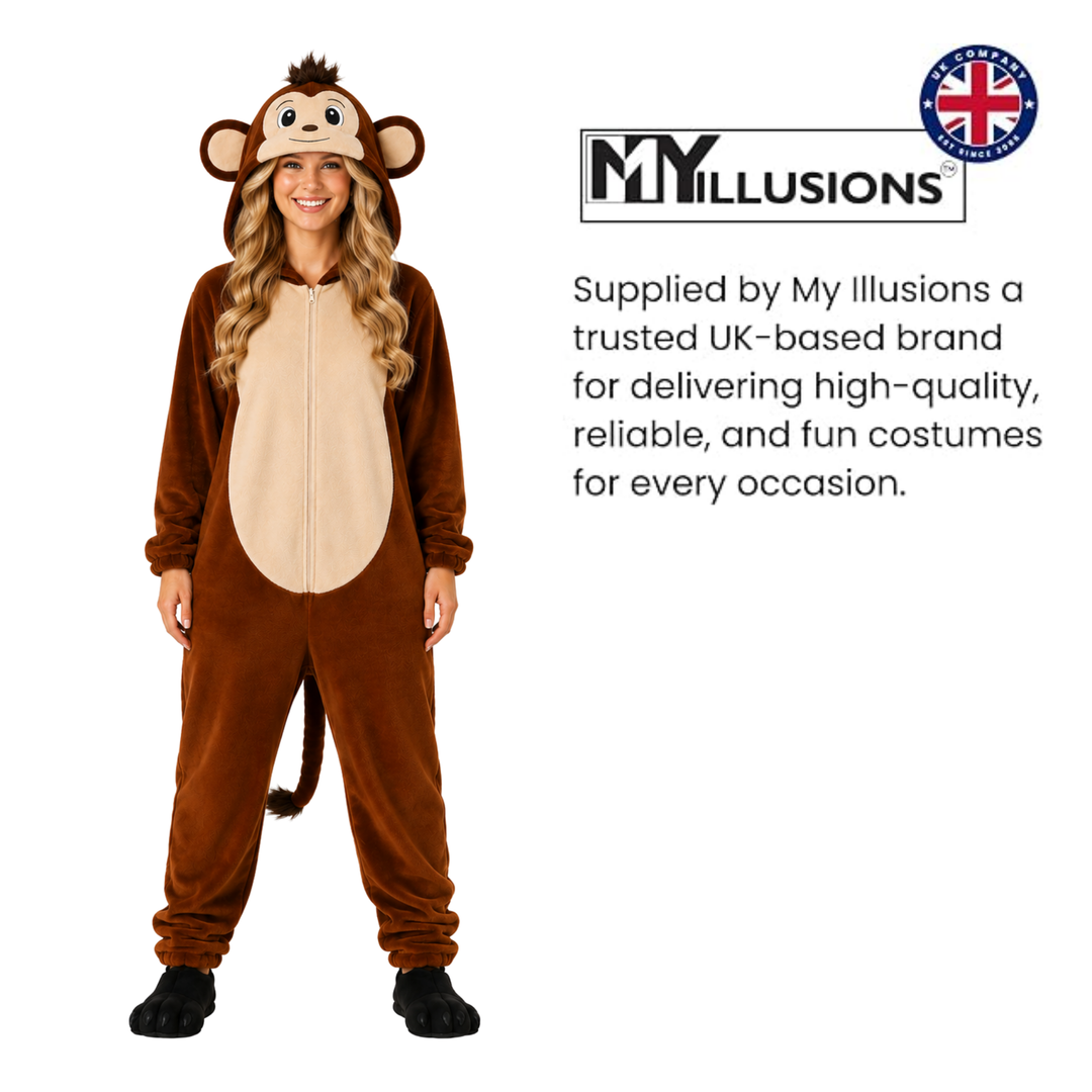 Adults Monkey Funny Halloween Unisex Costume for Men and Women