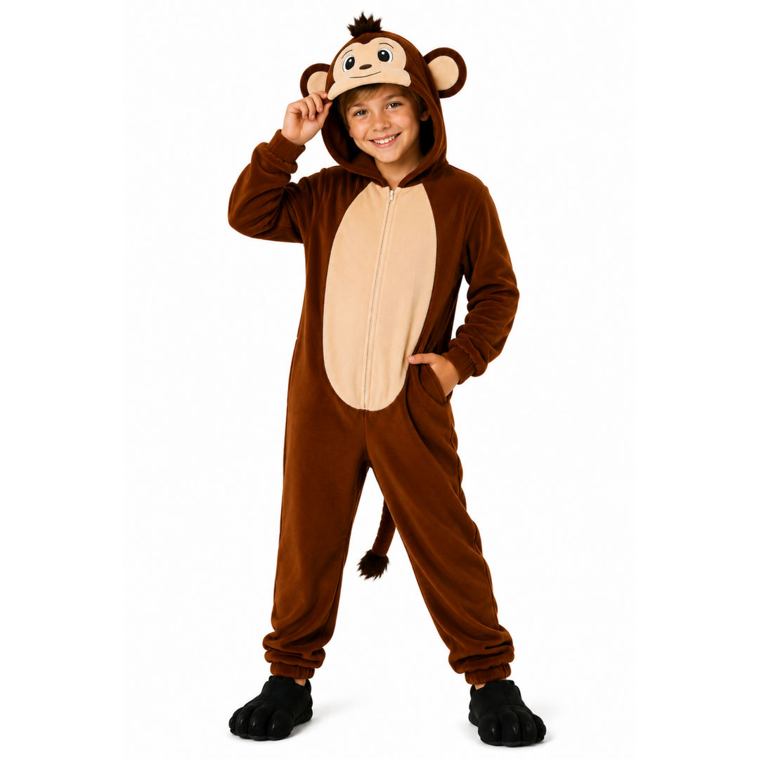 Kids Monkey Boys Girls Animal Fancy Dress Costume