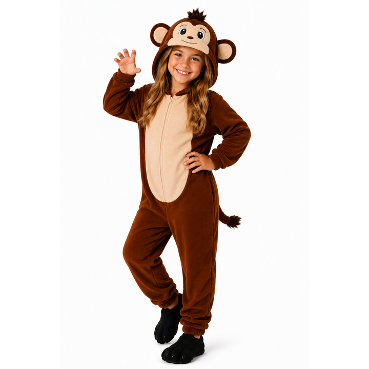 Kids Monkey Boys Girls Animal Fancy Dress Costume