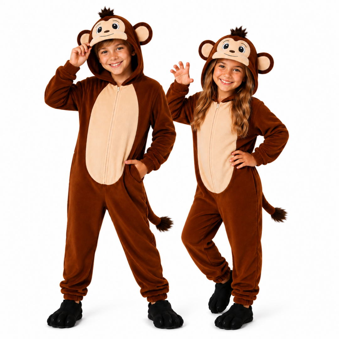 Kids Monkey Boys Girls Animal Fancy Dress Costume