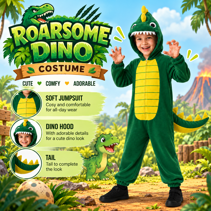 Kids Dinosaur Boys Girls Animal Fancy Dress Costume