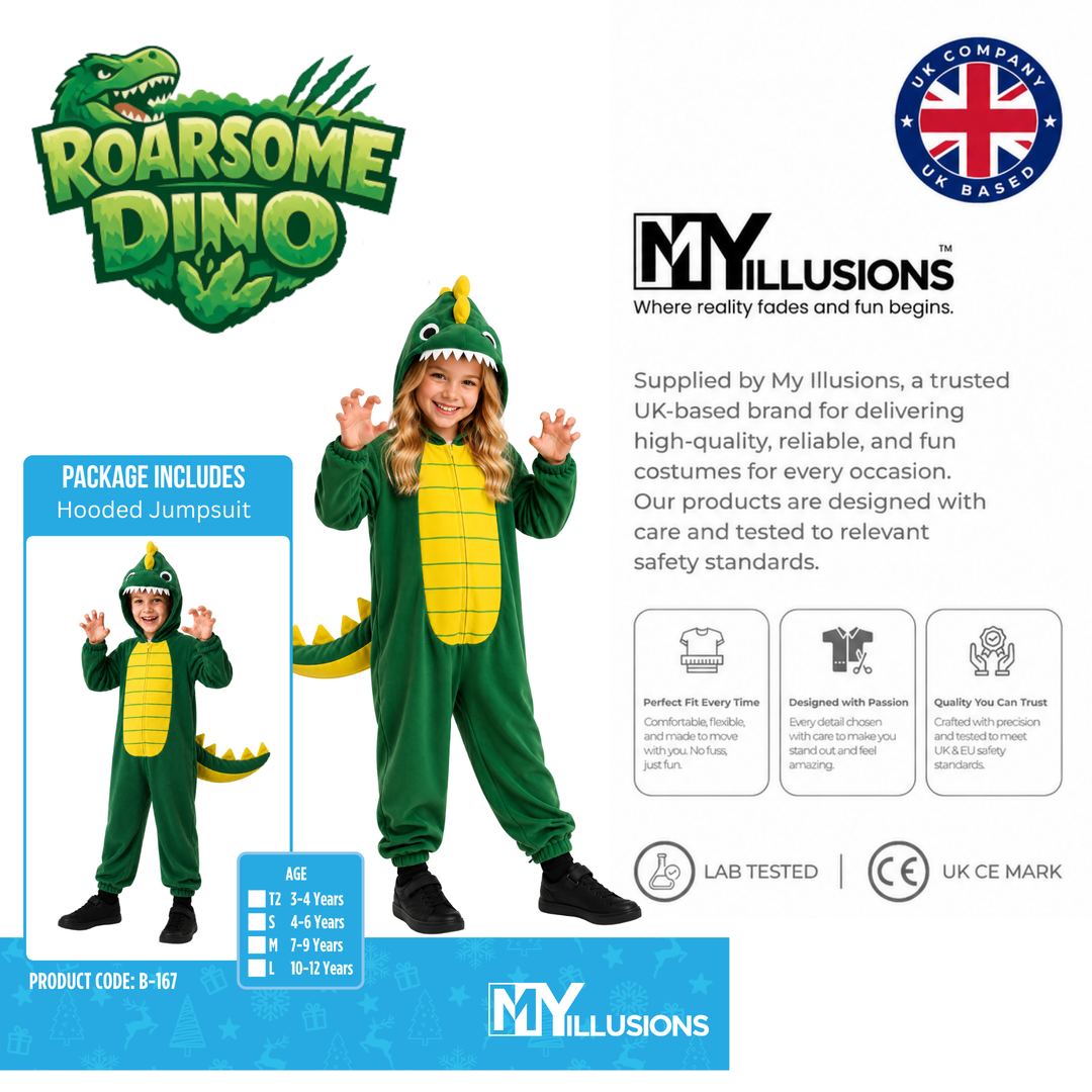 Kids Dinosaur Boys Girls Animal Fancy Dress Costume