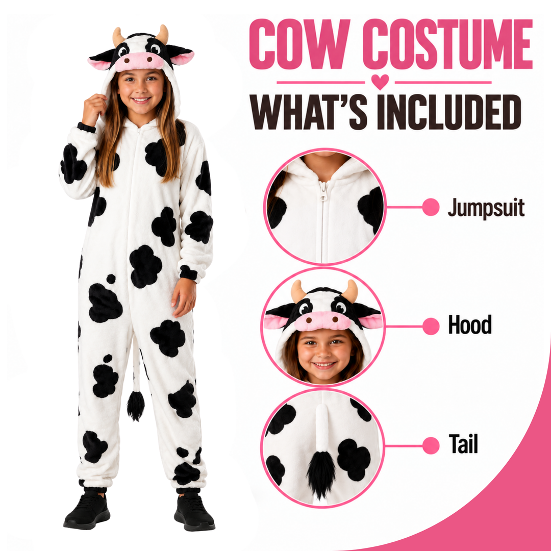 Kids Cow Boys Girls Animal Fancy Dress Costume