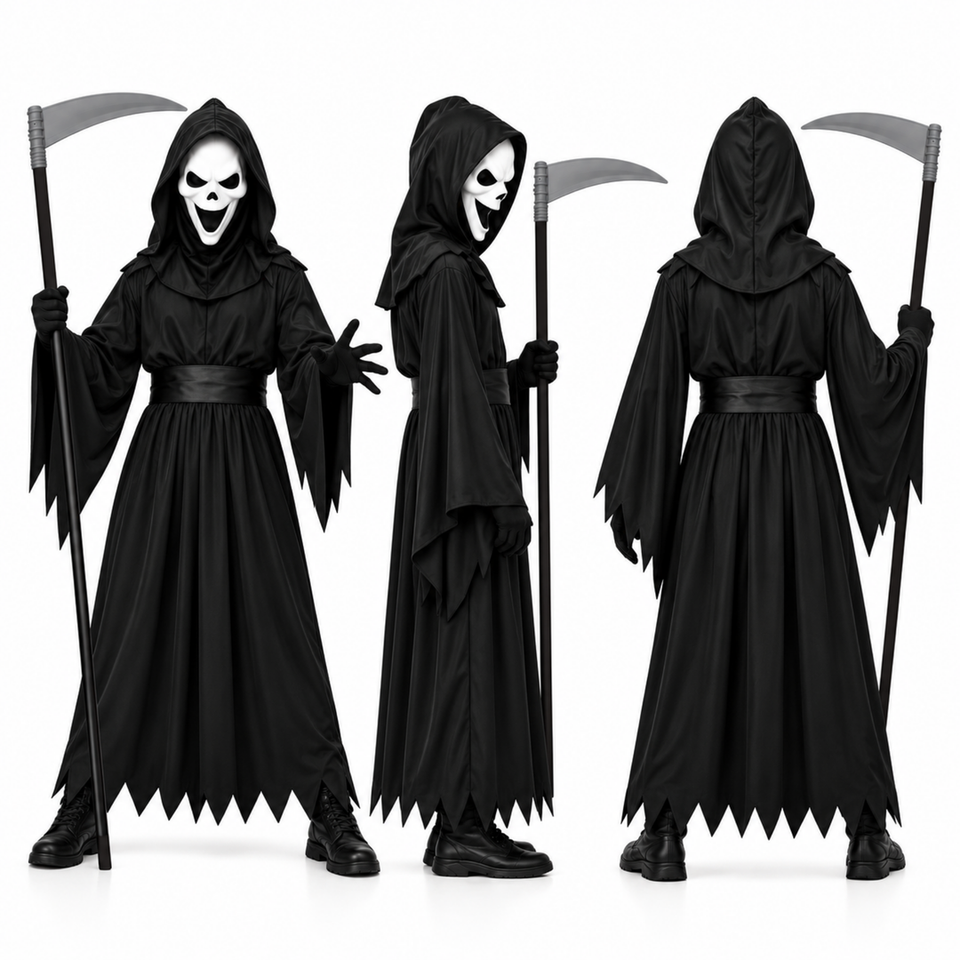 Boys Howling Reaper Halloween Fancy Dress Costume