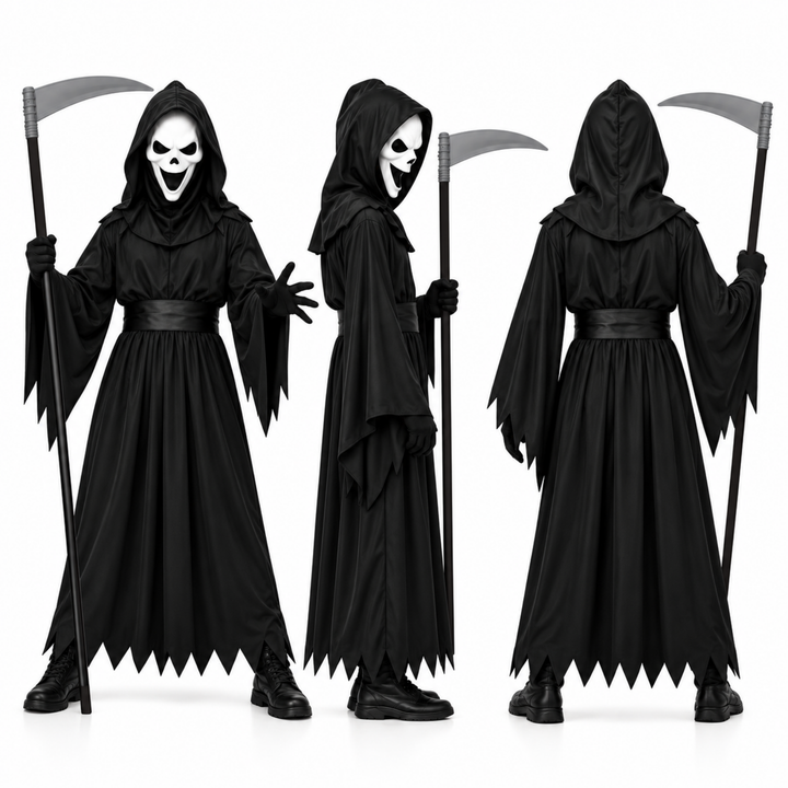 Boys Howling Reaper Halloween Fancy Dress Costume