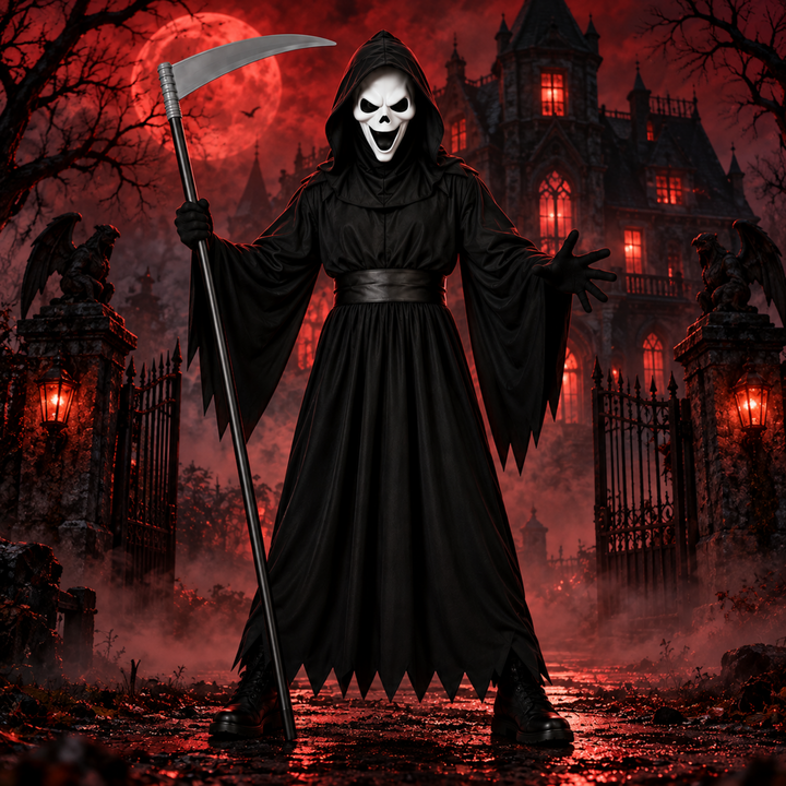 Boys Howling Reaper Halloween Fancy Dress Costume