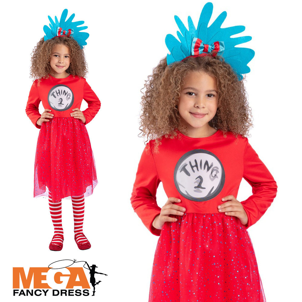 Licensed Dr Seuss Thing 1 and Thing 2 Book Day Costume
