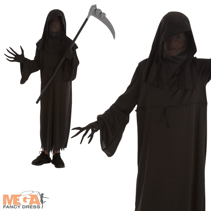 Boys Phantom Reaper Halloween Fancy Dress Costume