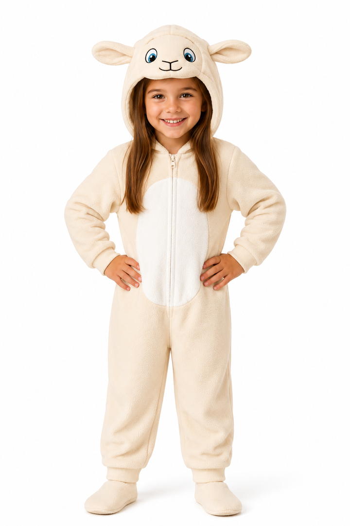 Kids Lamb Christmas Nativity Animal Costume
