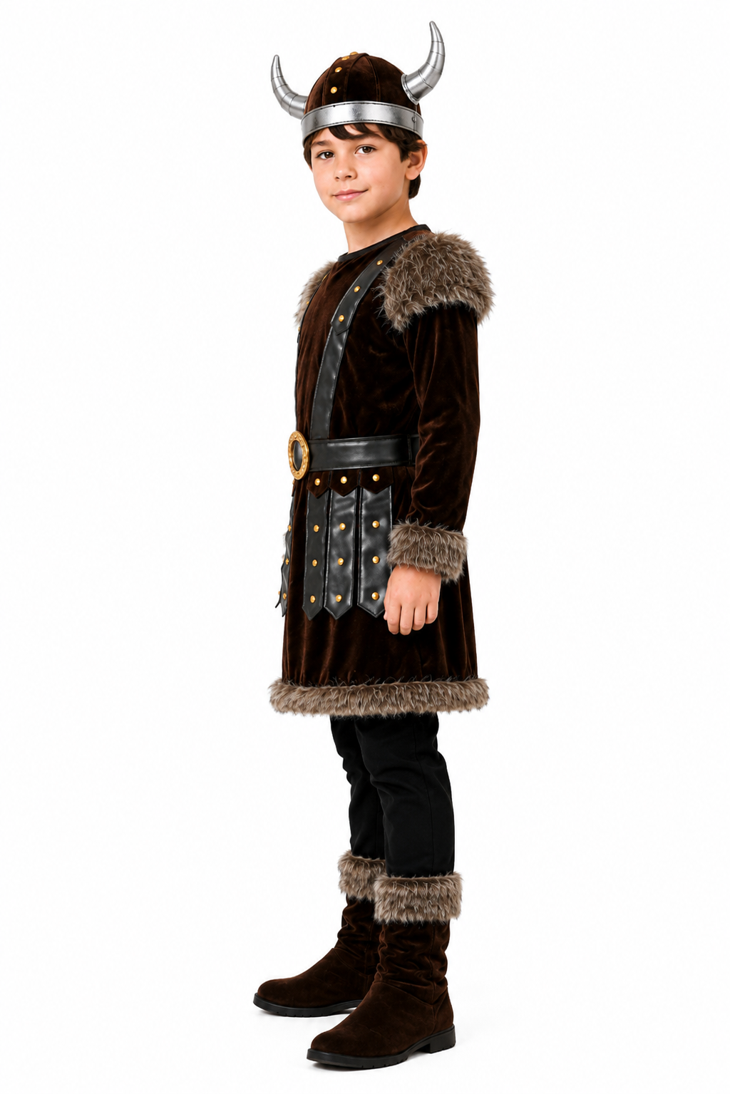 Boys Deluxe Viking Warrior Fancy Dress Costume