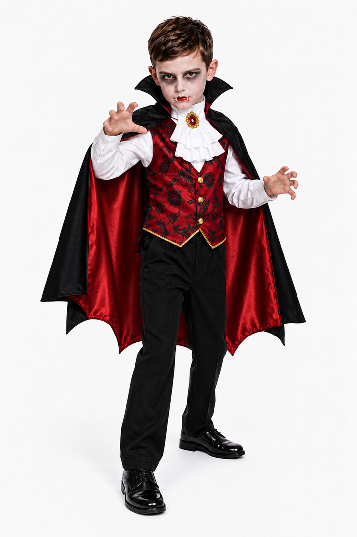Boys Vampire Halloween Fancy Dress Costume