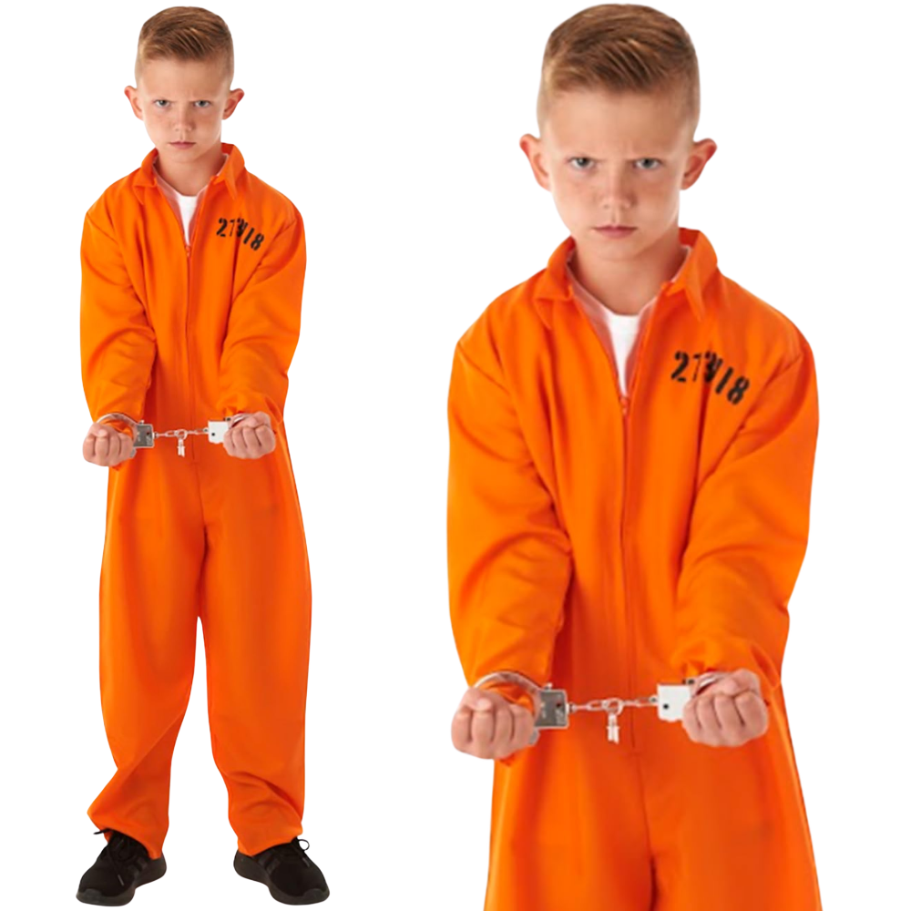Kids Prisoner Halloween Fancy Dress Costumes