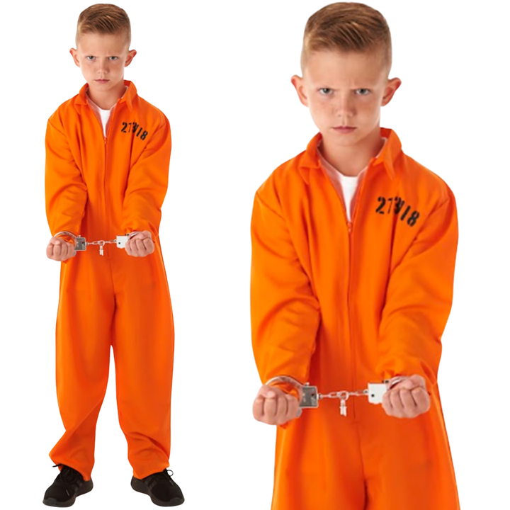 Kids Prisoner Halloween Fancy Dress Costumes