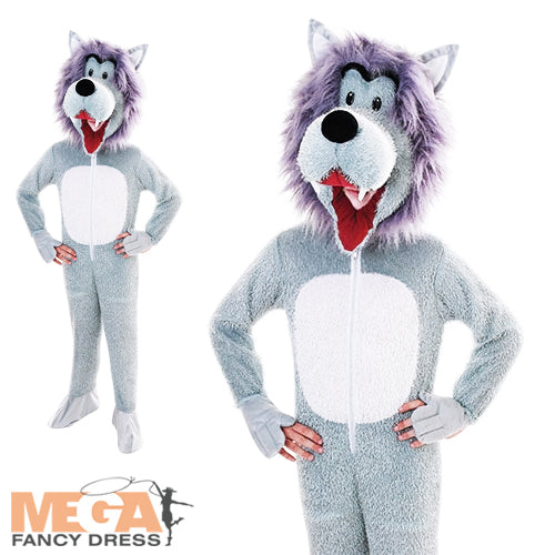 Kids Cartoon Wolf Costume