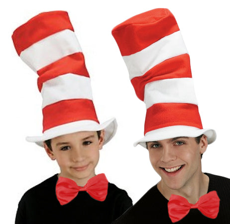 Red & White Striped Hat Novelty Accessory