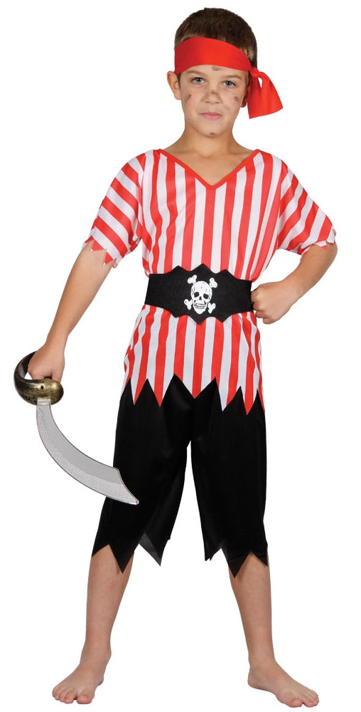 Boys High Seas Pirate Caribbean Buccaneer Book Day Costume