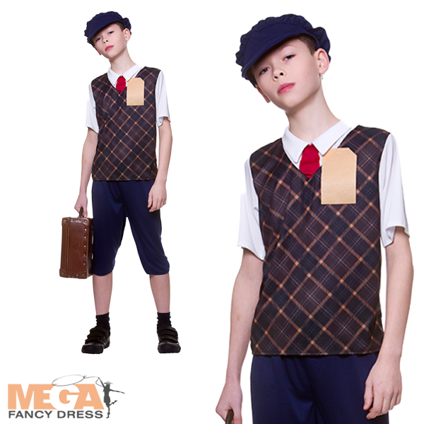Boys WW2 Evacuee Historical Wartime 40s Costume