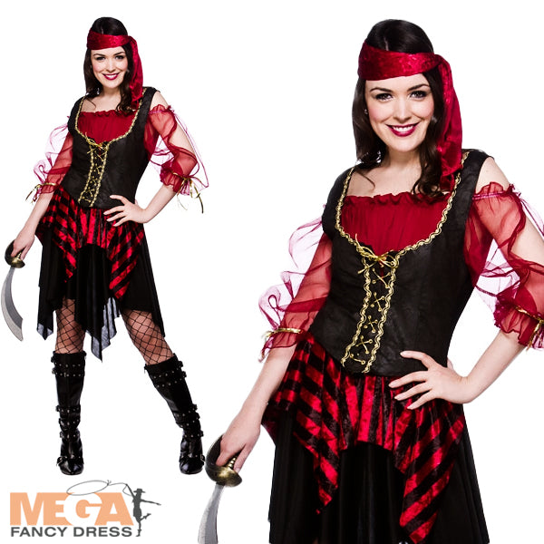 Ladies Swashbuckler Pirate Fancy Dress Buccaneer Book Day Costume