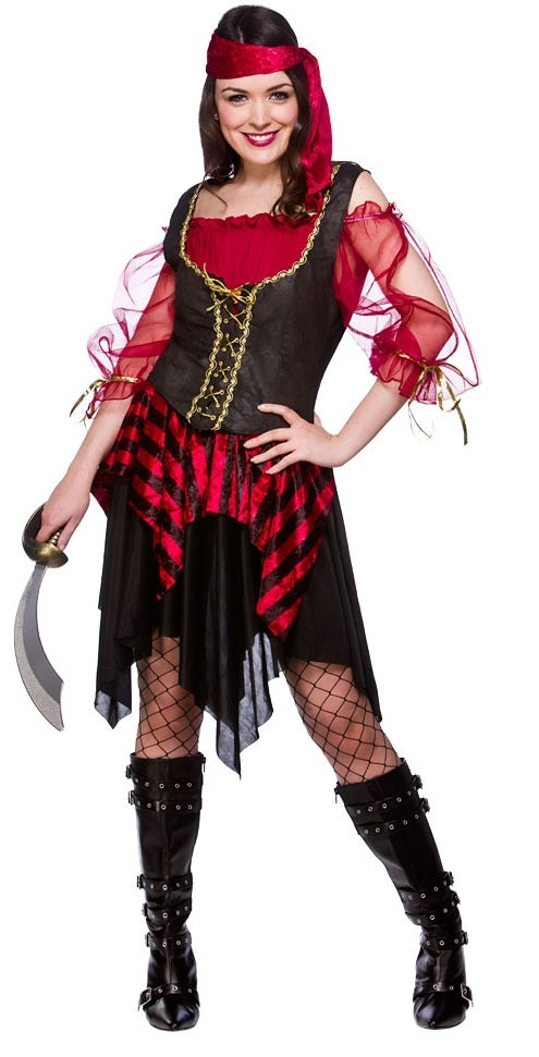 Ladies Swashbuckler Pirate Fancy Dress Buccaneer Book Day Costume