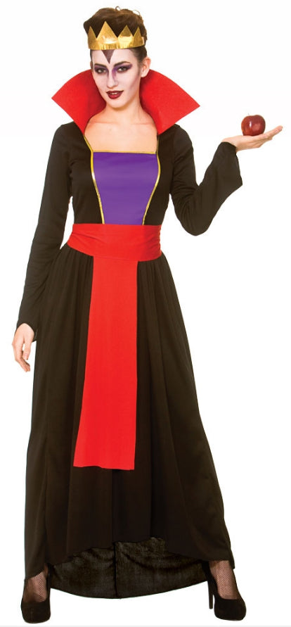 Ladies Halloween Villain Wicked Evil Queen Fancy Dress Costume