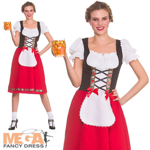 Traditional Bavarian Beer Girl German Festival Ladies Costume