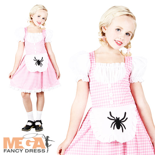 Girls Miss Muffet Nursery Rhyme Fairy Tale Fancy Dress Costume