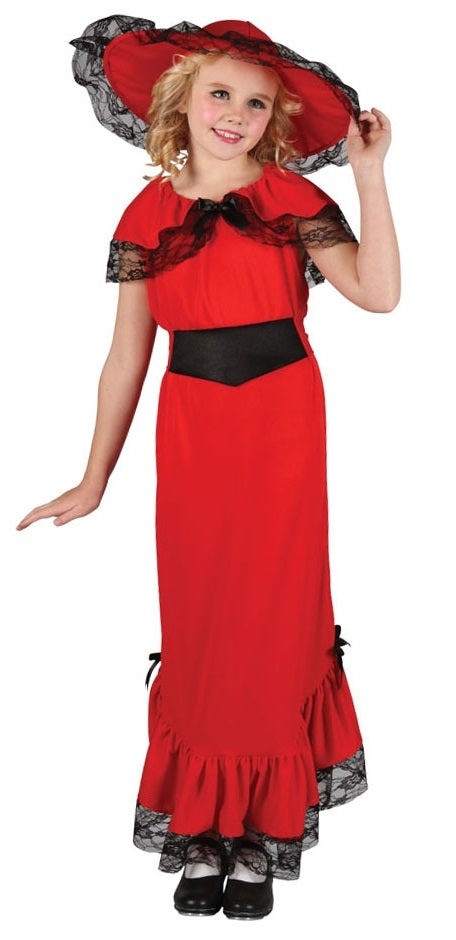 Girl's Victorian Scarlet Costume