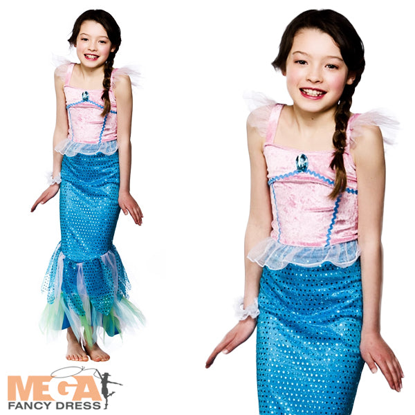 Girls Fairy Tale Mystical Mermaid Sea Myth Costume