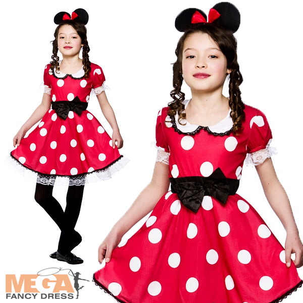 Kids Animal Minnie Mouse Girl Fancy Dress Costume
