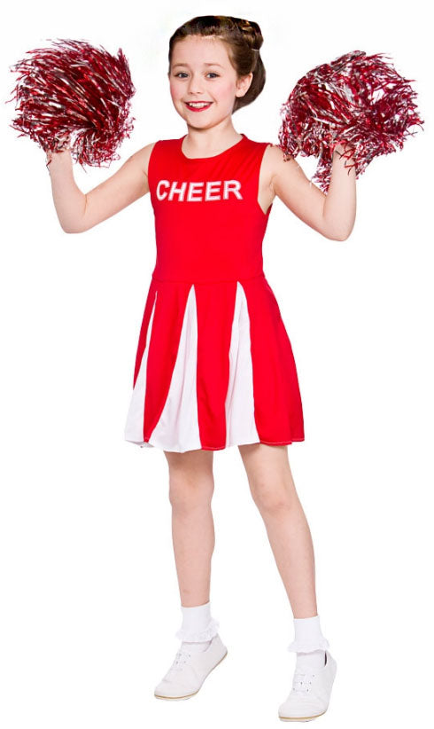 Girls Red Cheerleader School Days Musical Costume
