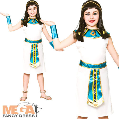Girls Cleopatra Ancient Egyptian Queen Fancy Dress Costume