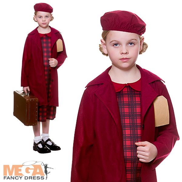 Girls Evacuee World War II Book Day Costume